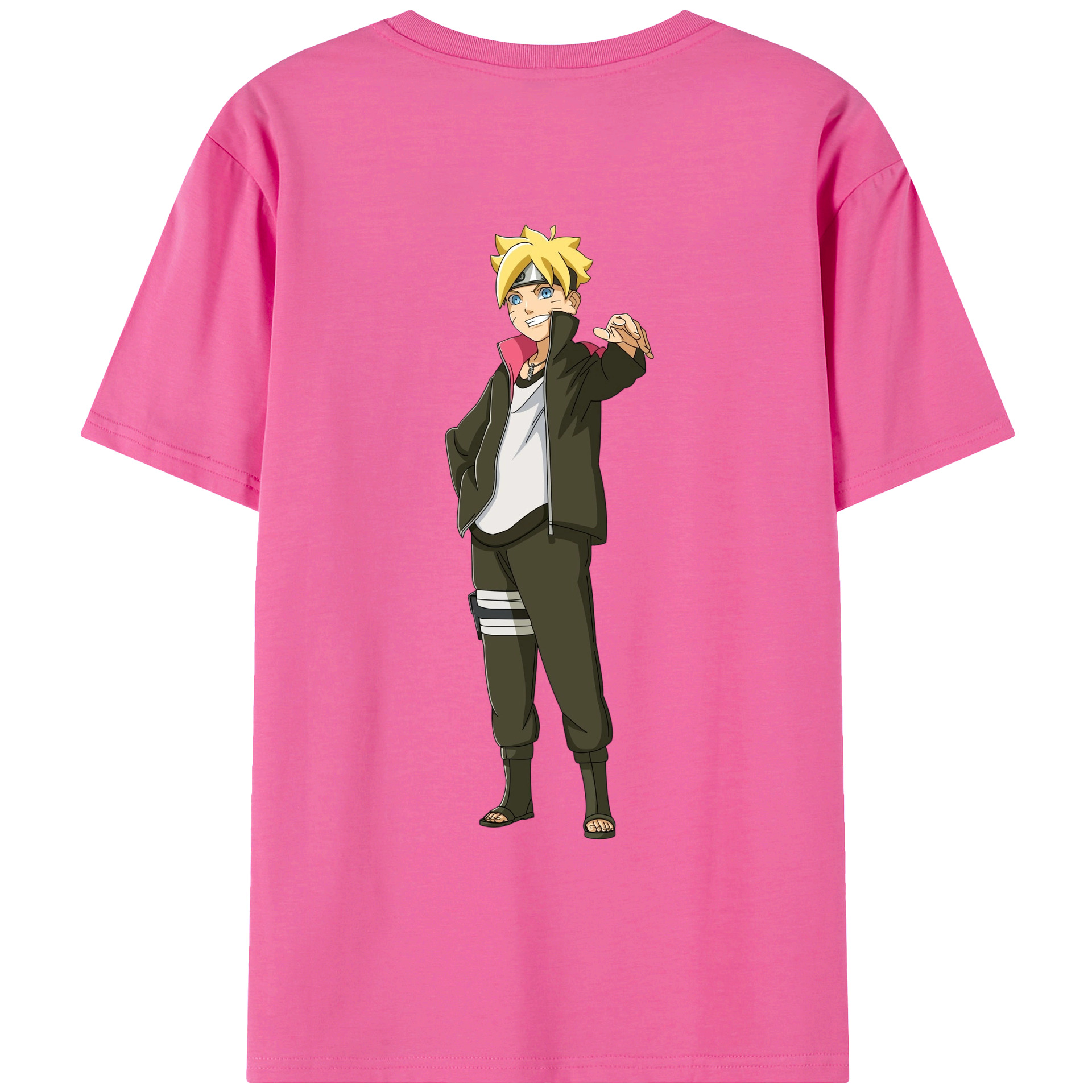 （画像用） NARUTO -ナルト- うずまき ボルト Uzumaki Boruto レディース半袖Tシャツ(バックプリント)